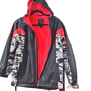 AQ Explore The Unknown Jacket black/red/wht youth large 14/16